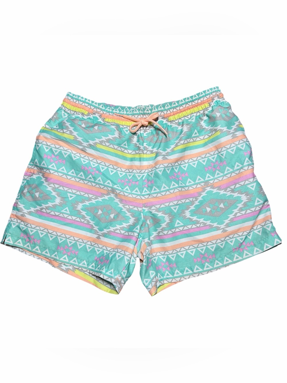 Chubbies Men’s The En Fuegos Pastel Aztec Patterned Swim Trunk Shorts Medium